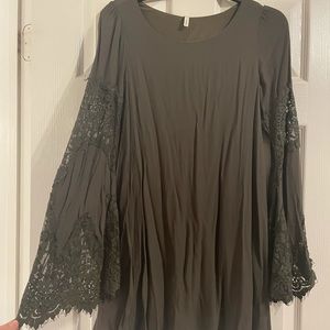 Olive green long sleeve with detail dress